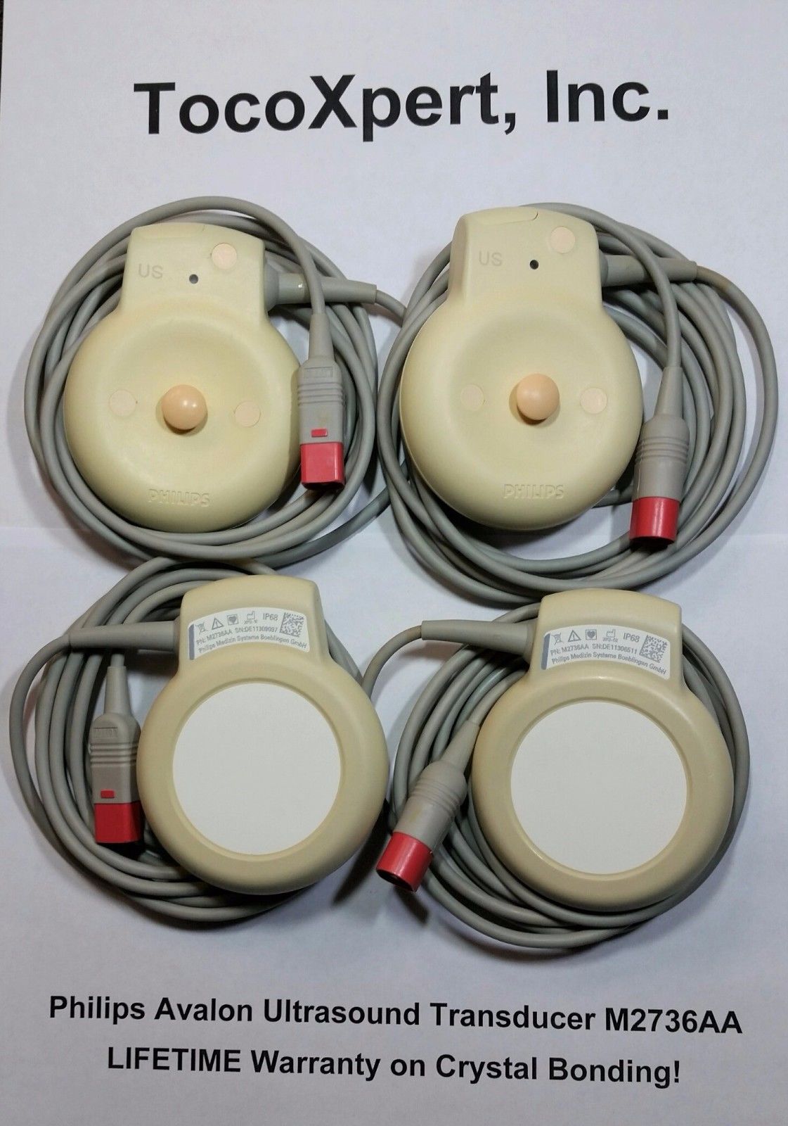 ultrasound transducers white and yellow #2