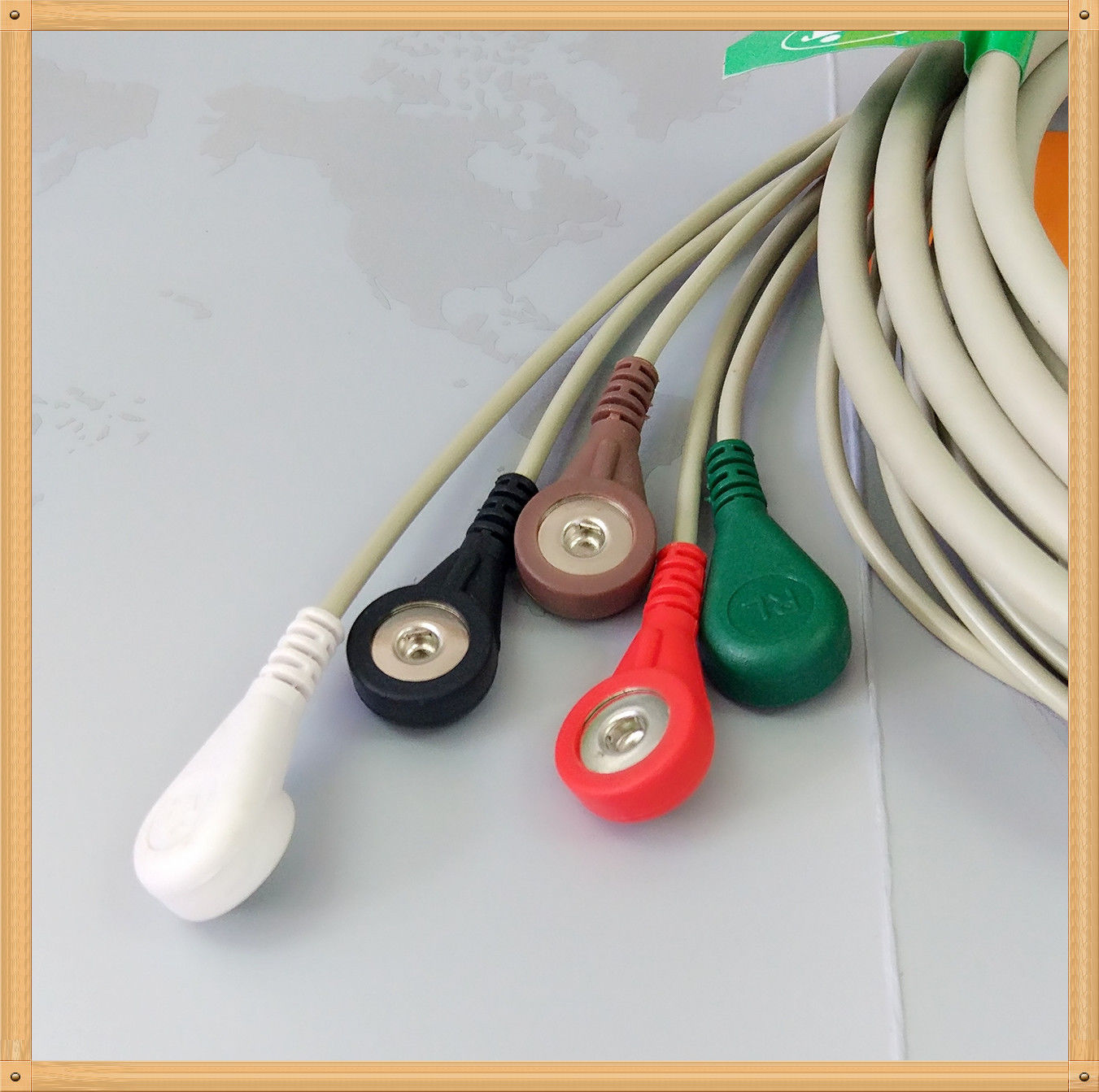 Generic AAMI 6 Pin One Piece ECG Cable 5 Leads Snap AHA DIAGNOSTIC ULTRASOUND MACHINES FOR SALE