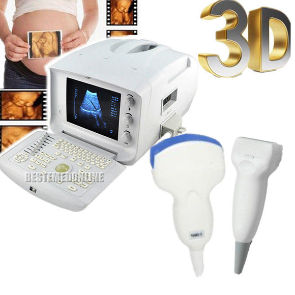 Digital Diagnose System Ultrasound Scanner Monitor Convex+Linear Probe 3D Image