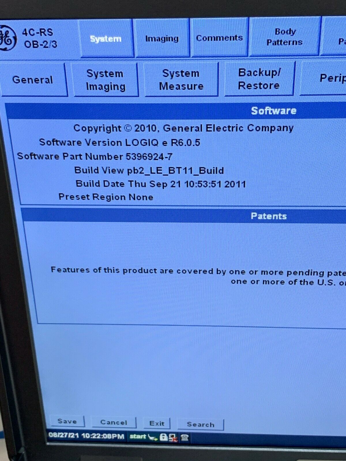 GE LOGIQ E BT11 ULTRASOUND (DOM 2011) WITH 1 TRANSDUCER INCLUDED DIAGNOSTIC ULTRASOUND MACHINES FOR SALE