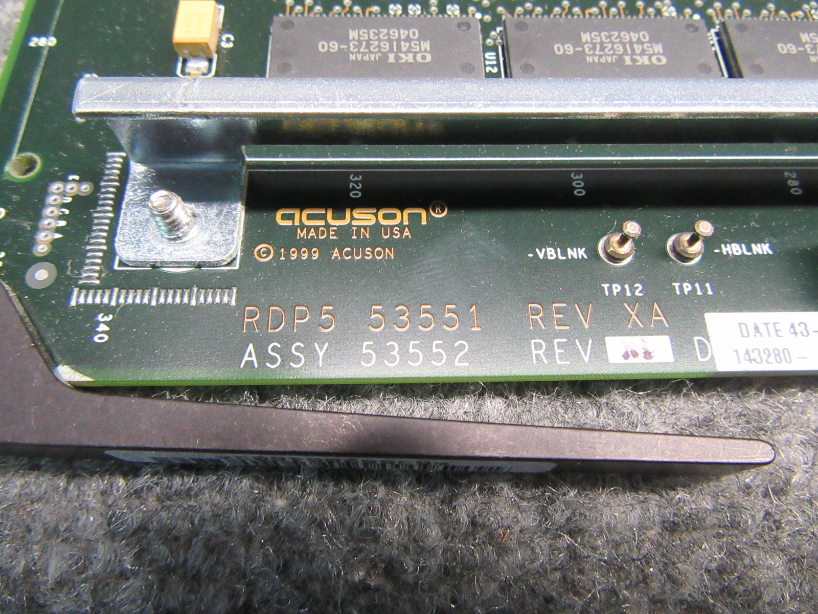 Siemens Acuson Sequoia Ultrasound C256 RDP5 Board P/N: 53552 DIAGNOSTIC ULTRASOUND MACHINES FOR SALE