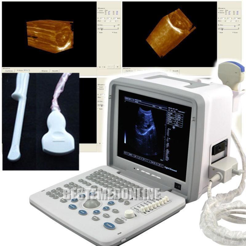 Full Digital Portable Ultrasound Scanner Convex &Transvaginal 2 Probe Free 3D A+ DIAGNOSTIC ULTRASOUND MACHINES FOR SALE