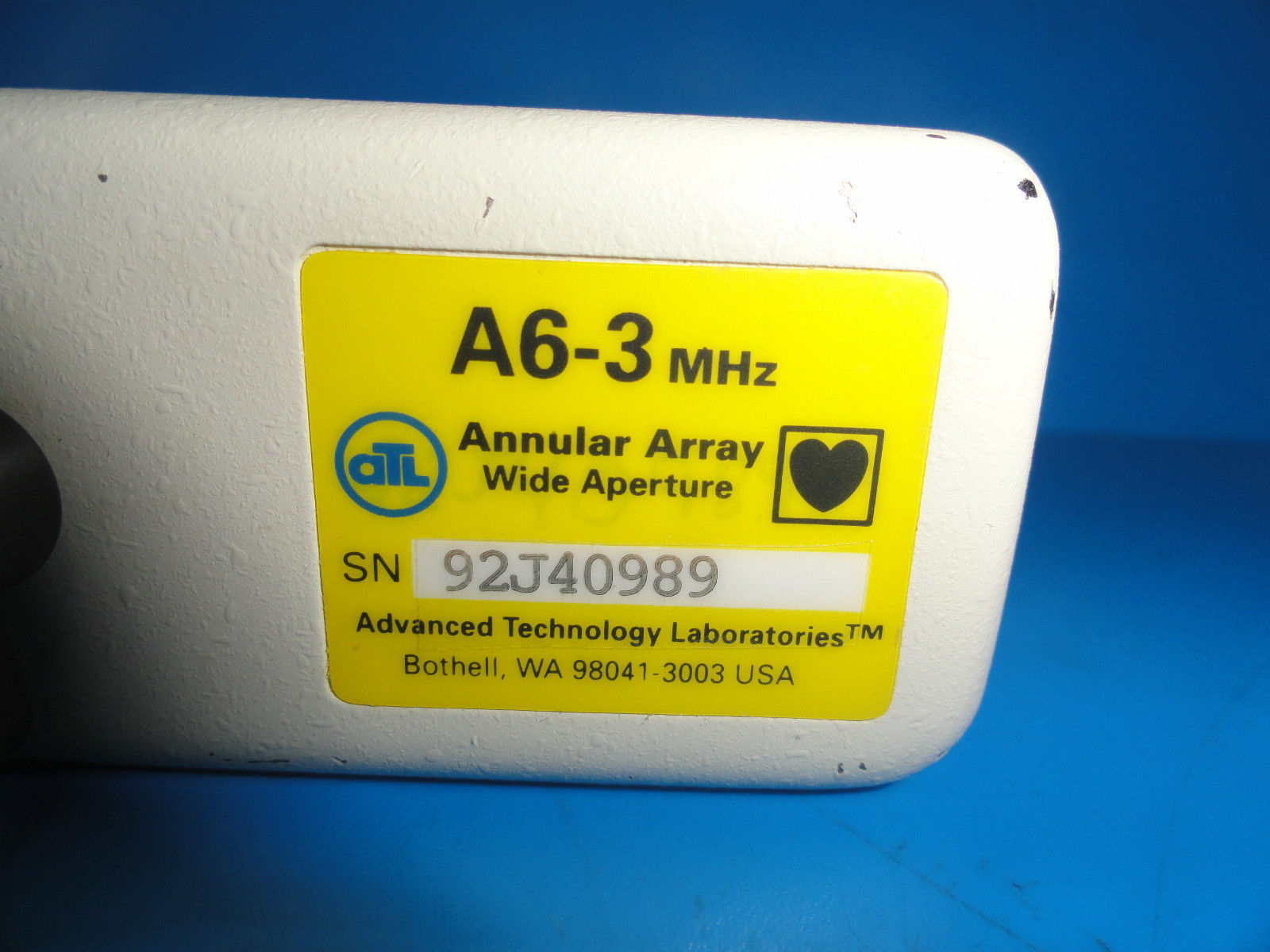 ATL A6-3 Annular Array 3.0 to 6.0MHz Wide Aperature  Probe for UM9 HDI (3717) DIAGNOSTIC ULTRASOUND MACHINES FOR SALE