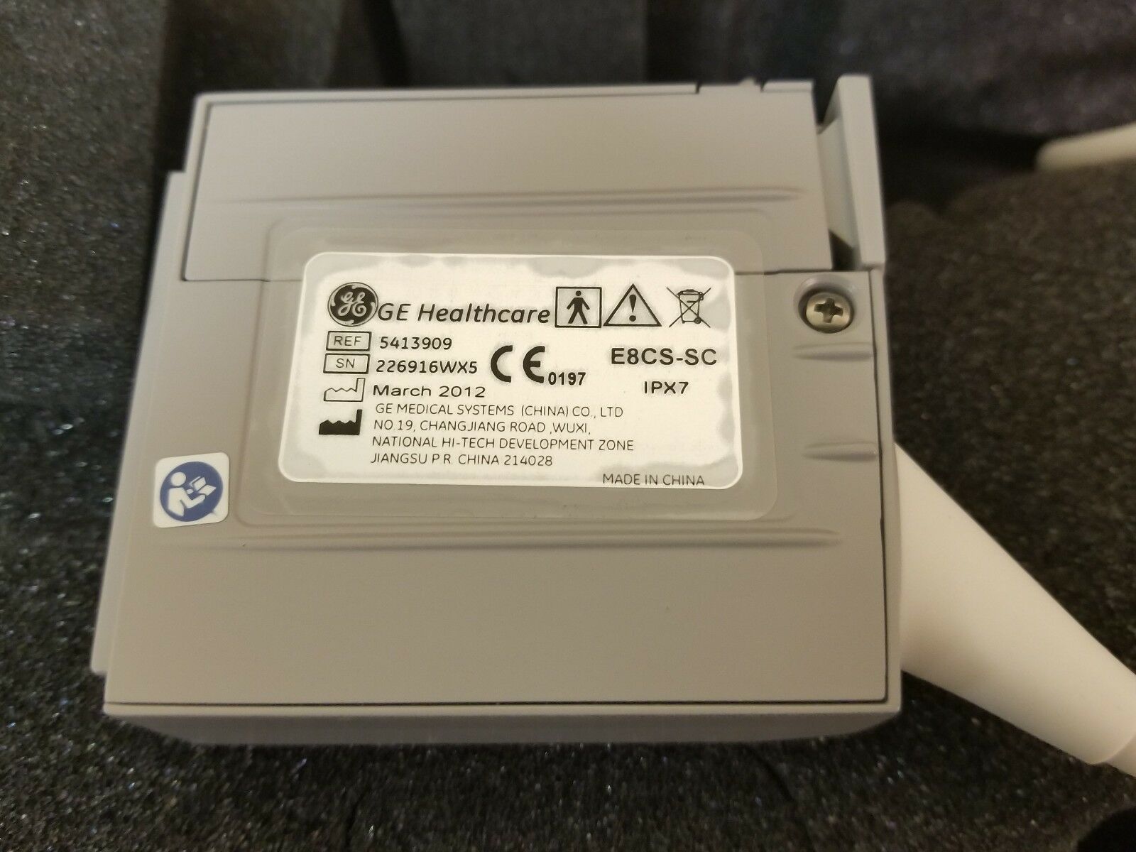 GE Healthcare E8CS-SC 3-2012 IPx7 Endocavity Vaginal Ultrasound Probe Inv 4406 DIAGNOSTIC ULTRASOUND MACHINES FOR SALE