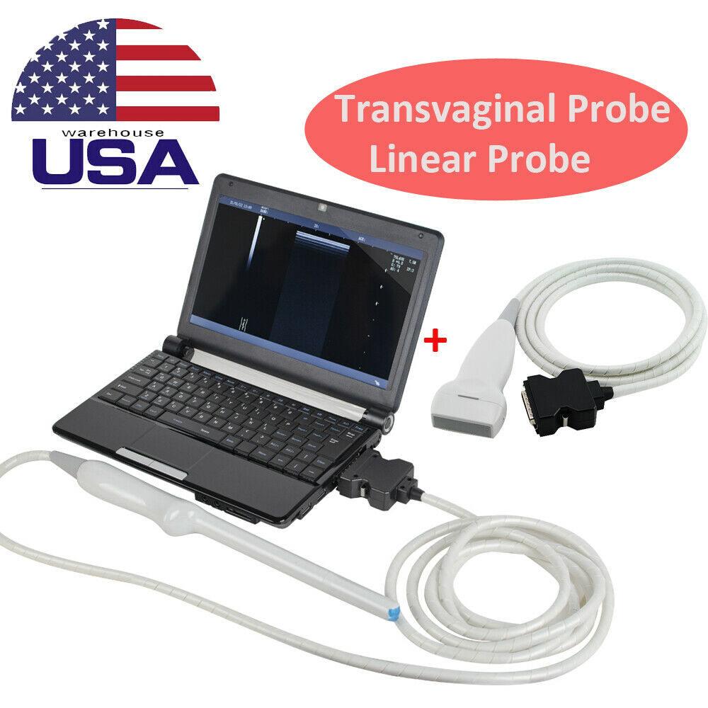 10" Portable Digital Laptop Ultrasound Scanner Machine Linear Transvaginal Probe DIAGNOSTIC ULTRASOUND MACHINES FOR SALE