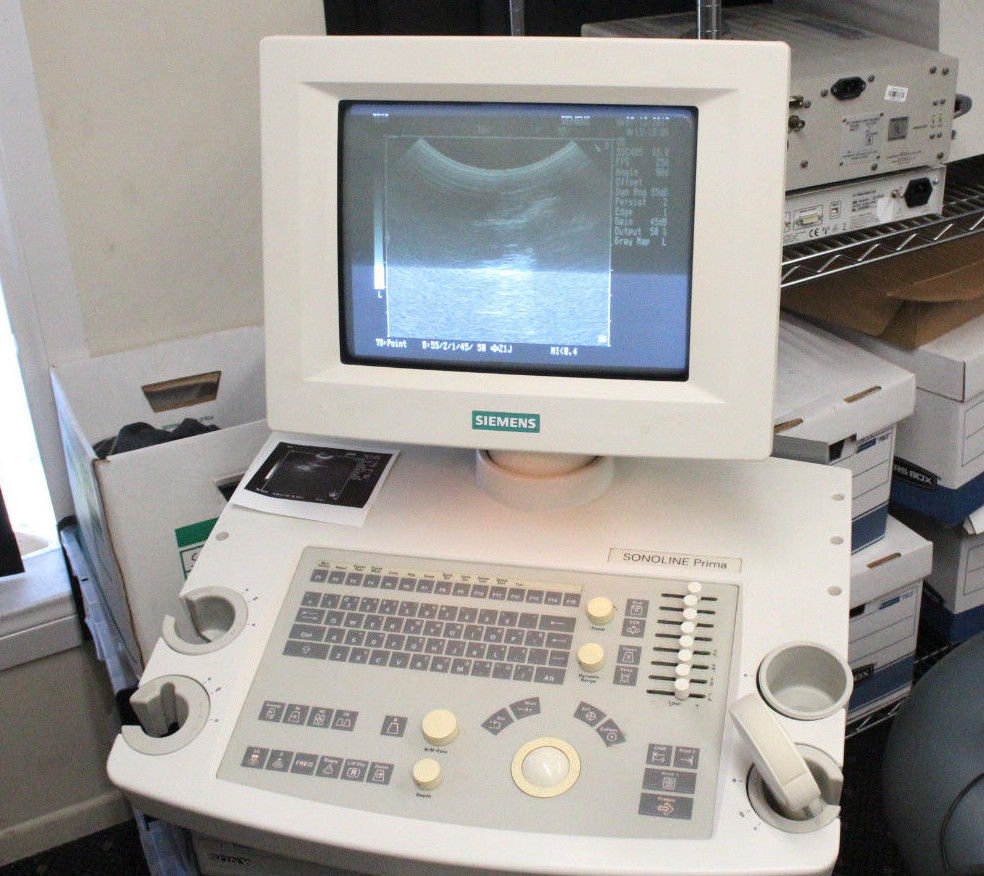 Siemens Sonoline Prima Ultrasound w/ Siemens c5-2 Probe and EV9-4 DIAGNOSTIC ULTRASOUND MACHINES FOR SALE