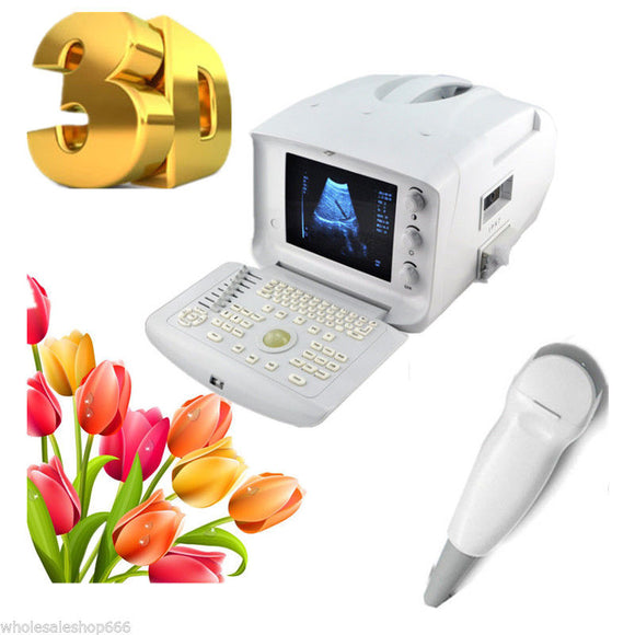 Full Digital Ultrasound Scanner Micro-Convex Cardiac Probe Free 3D Software CE i