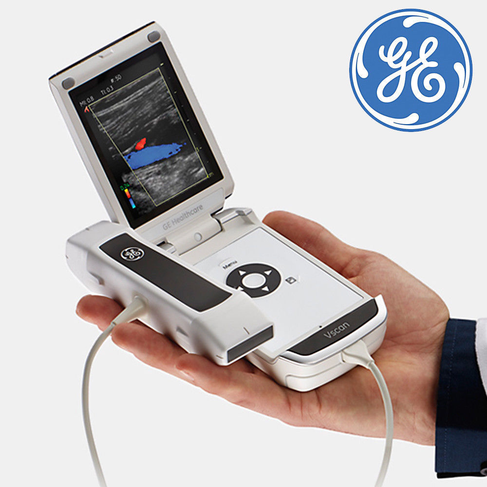GE V-scan Dual Head - Handheld Portable Ultrasound. PHASED ARRAY+ LINEAR PROBES DIAGNOSTIC ULTRASOUND MACHINES FOR SALE