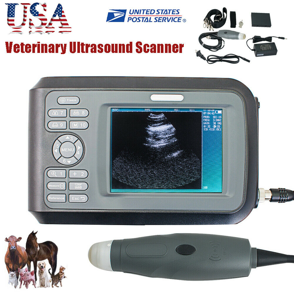 5.5'' Digital Veterinary Ultrasound Scanner Machine for Pregnancy Animal+Probe DIAGNOSTIC ULTRASOUND MACHINES FOR SALE