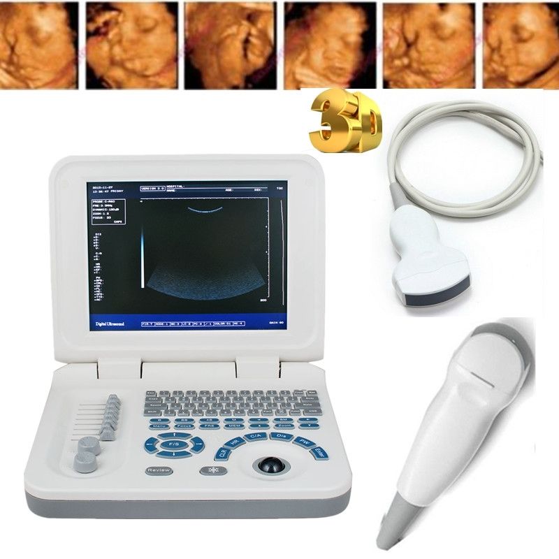 Top 10" SVGA LCD Ultrasound Scanner Notebook + Convex+Micro-convex 2 Probes+Bag 190891772039 DIAGNOSTIC ULTRASOUND MACHINES FOR SALE