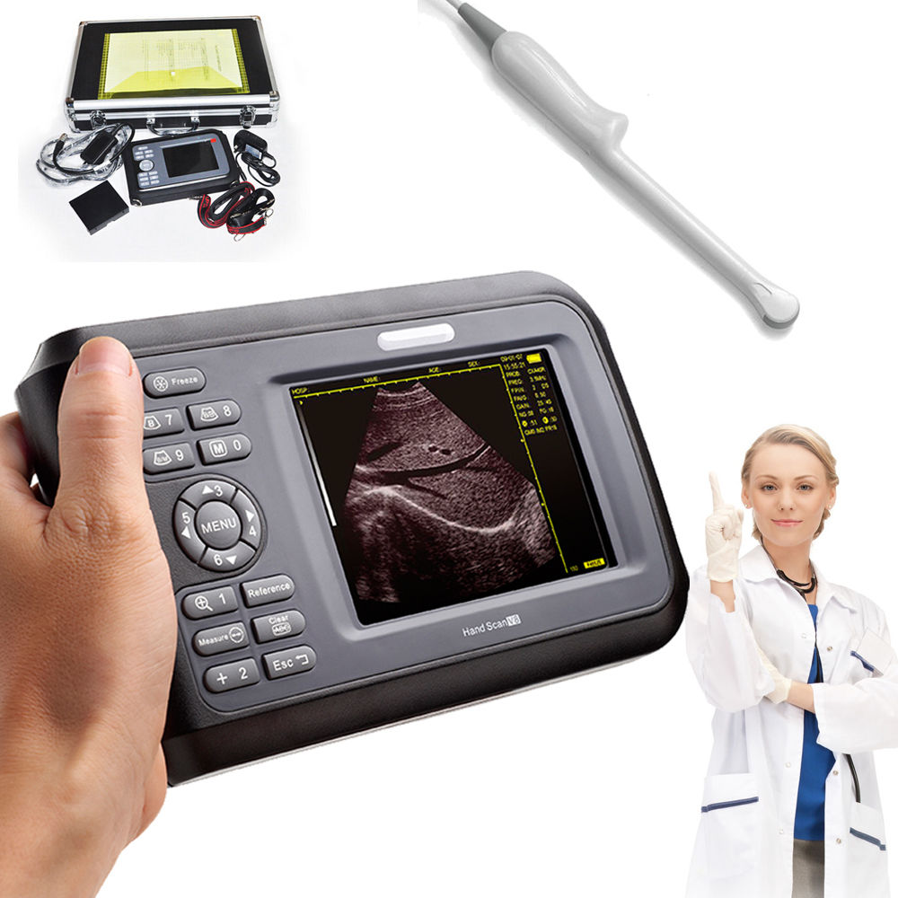 5.5''Color LCD Digital Handheld Ultrasound Scanner HandScan +Transvaginal Probe DIAGNOSTIC ULTRASOUND MACHINES FOR SALE