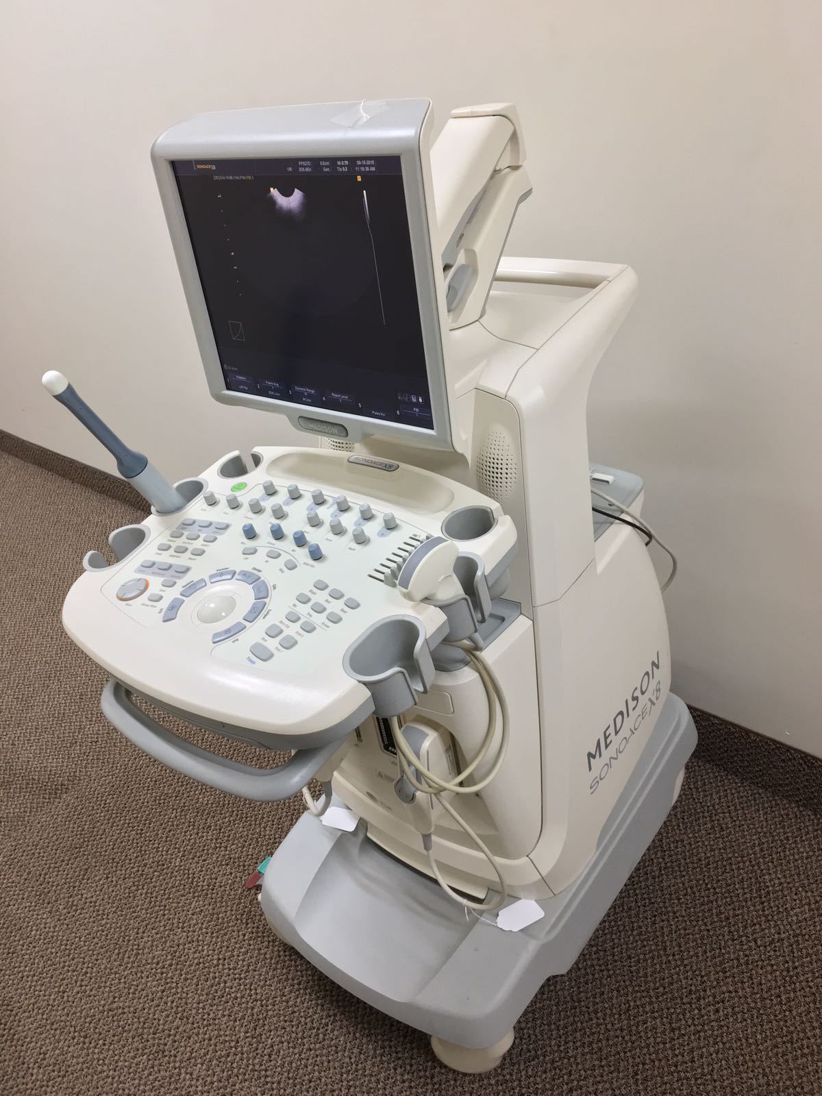 Medison SonoAce X8 OB/Gyn Ultrasound System w/ 3D5-9EK, 3D/4D, C2-8 Probes DIAGNOSTIC ULTRASOUND MACHINES FOR SALE