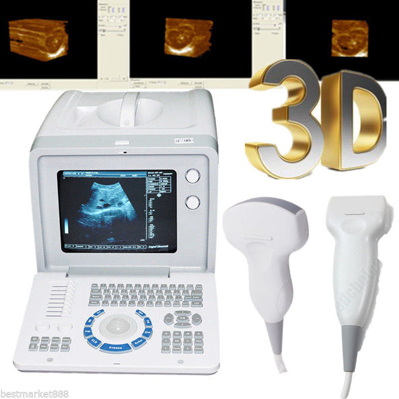 Portable Digital Ultrasound Scanner System Machine Convex Linear Probes Free 3D  190891895479