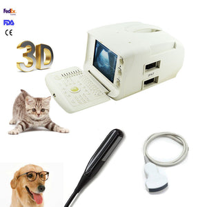 Vet 10.1Inch LCD Ultrasound Scanner System + convex & Rectal probes Veterinary 190891974280