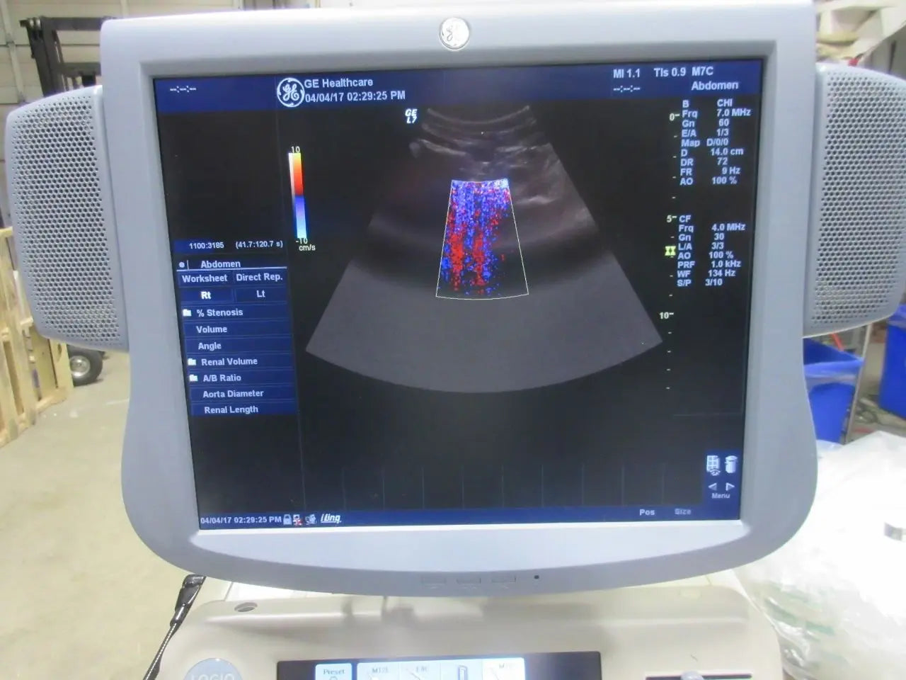 GE Logiq 7  ultrasound LCD with M12L  linear, M7C convex and E8C endovag. DIAGNOSTIC ULTRASOUND MACHINES FOR SALE