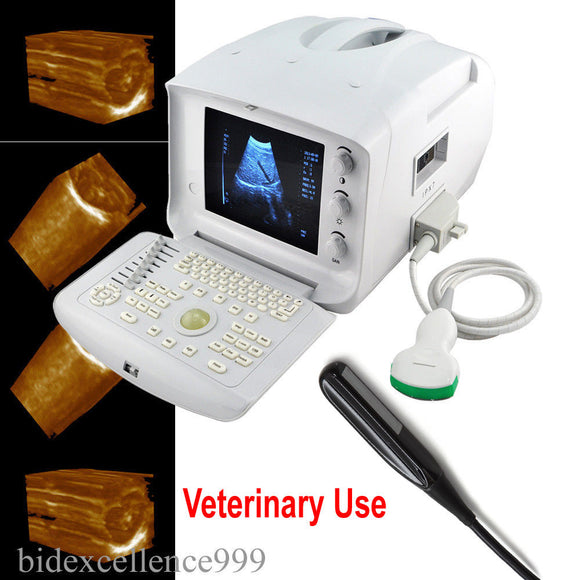 Veterinary Vet 3D Portable Ultrasound Scanner Machine + Convex + Rectal 2 Probes 190891711946