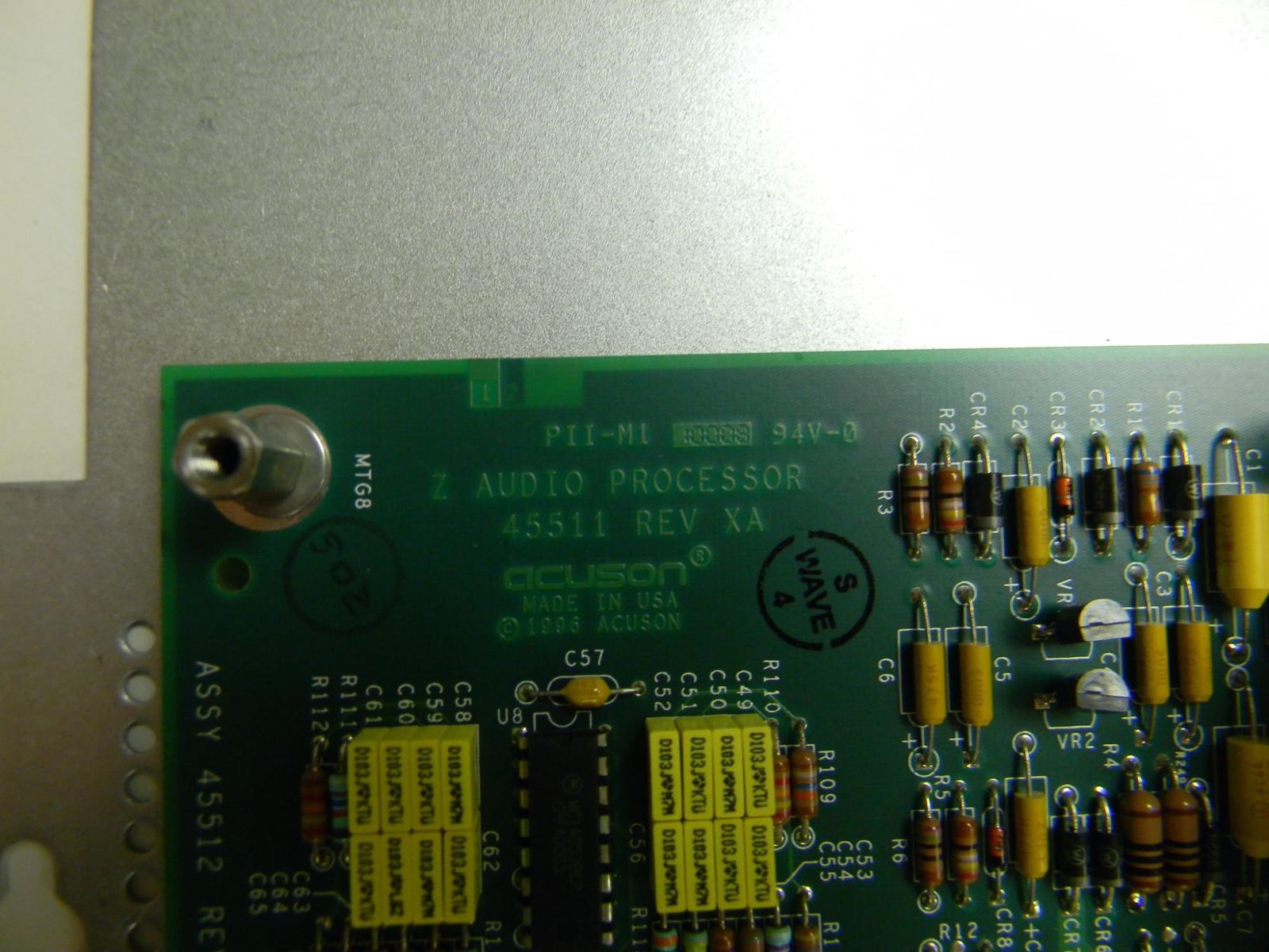 Acuson Sequoia C256 Ultrasound ASSY 45512 AUDIO PROCESSOR REV. XB BOARD & 40942 DIAGNOSTIC ULTRASOUND MACHINES FOR SALE