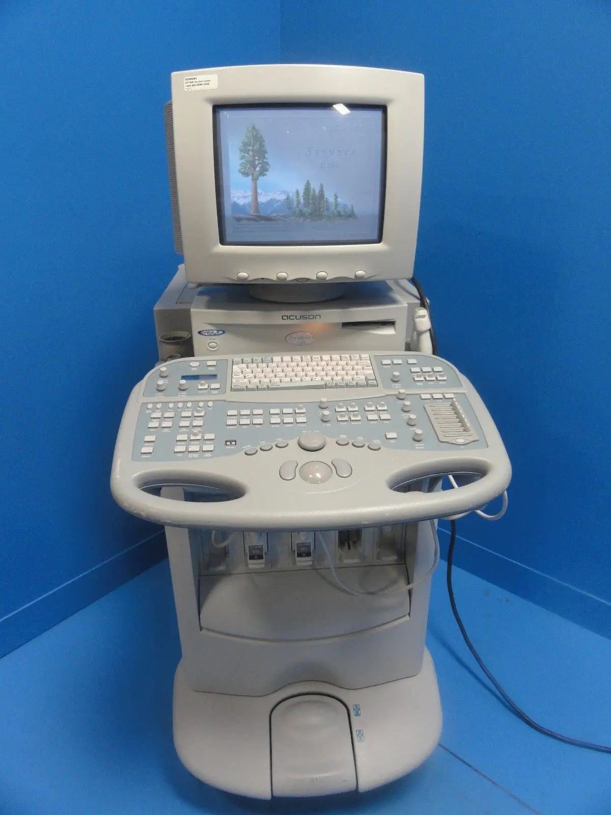 2002 Acuson Sequoia C256 Cardiac Ultrasound W/  5V2C Probe Printer & VCR (6066) DIAGNOSTIC ULTRASOUND MACHINES FOR SALE