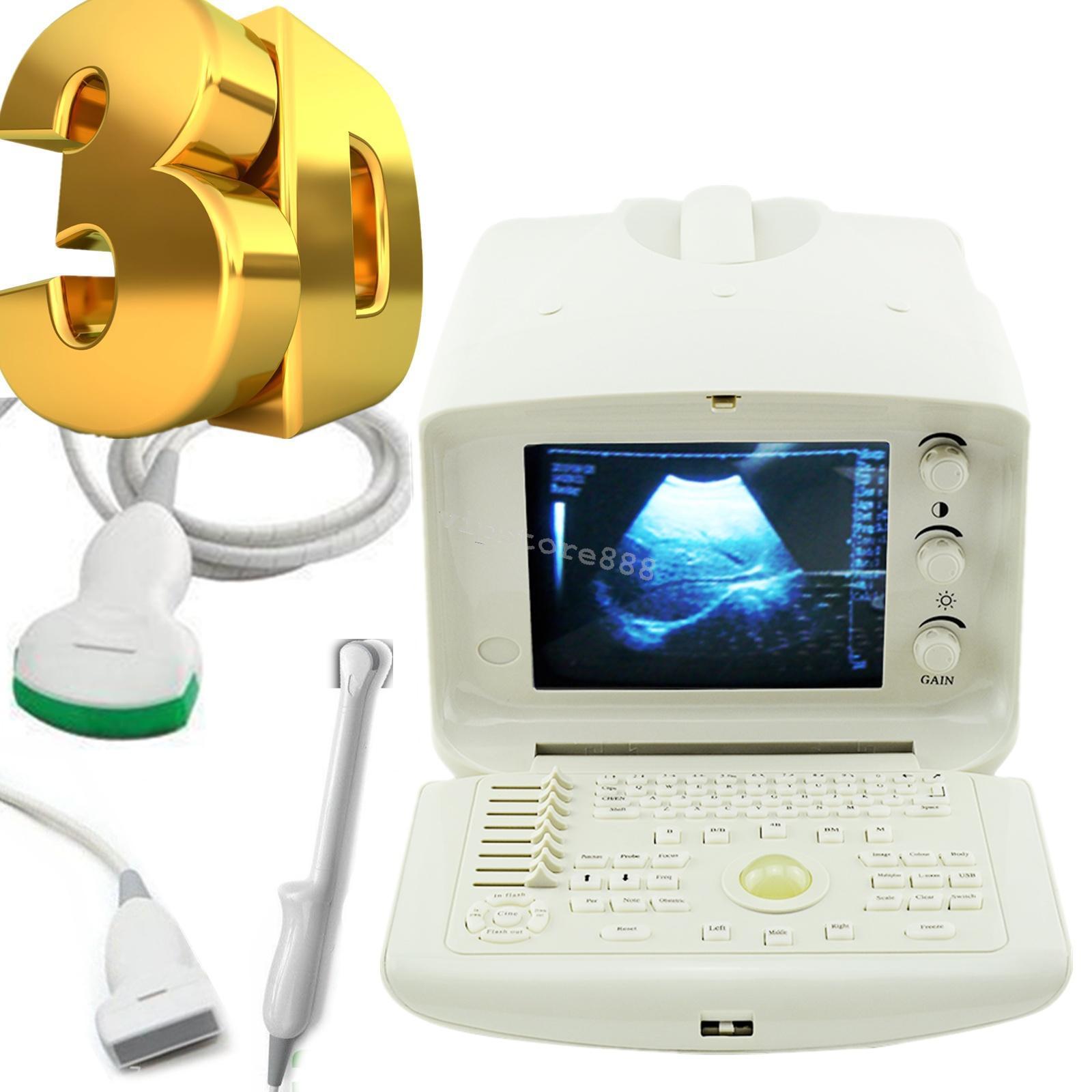 Digital Ultrasound Scanner Machine  +Convex +Vaginal + Linear 3 Probes/Sensor+3D DIAGNOSTIC ULTRASOUND MACHINES FOR SALE