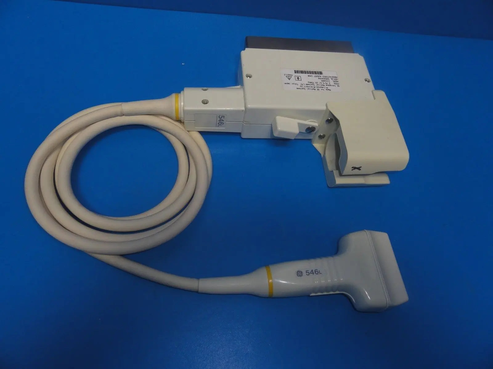 GE 546L P/N 2153405 Linear Array Ultrasound Transducer W/ Hook for logiq (6355) DIAGNOSTIC ULTRASOUND MACHINES FOR SALE