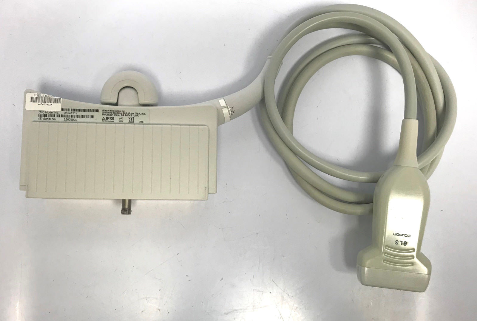 Acuson Siemens 6L3 Ultrasound Transducer Probe 08241112 Sequoia DIAGNOSTIC ULTRASOUND MACHINES FOR SALE