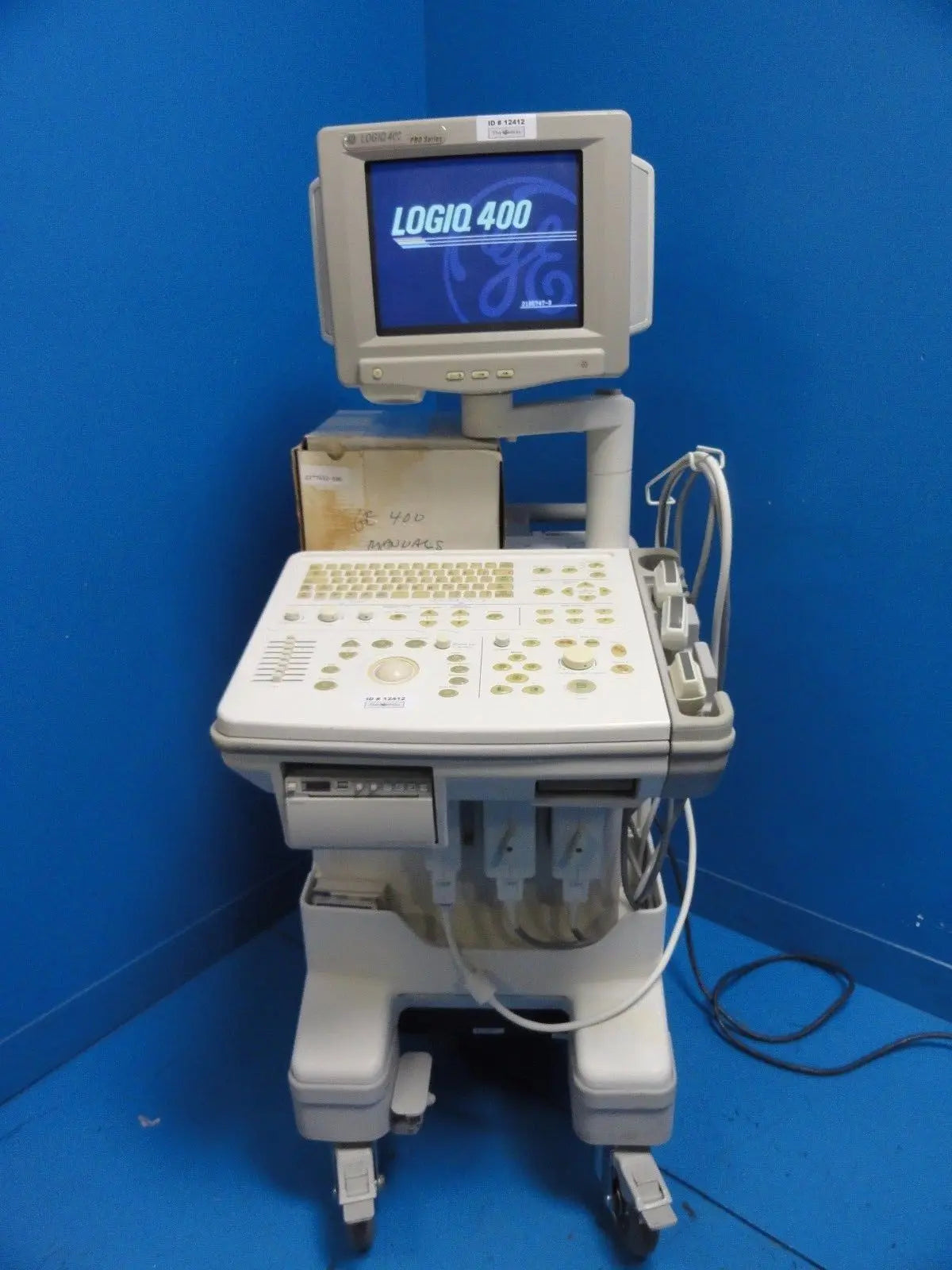 GE Logiq 400 Pro Series Ultrasound W/ C364, C551, LA39  Probes & Printer ~ 12412 DIAGNOSTIC ULTRASOUND MACHINES FOR SALE