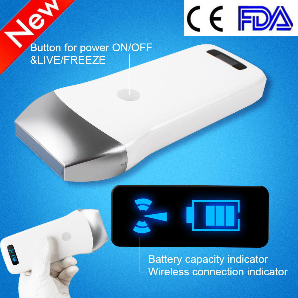 Handheld Wireless WIFI Ultrasound Scanner System Linear Array Probe 7.5Mhz 80E DIAGNOSTIC ULTRASOUND MACHINES FOR SALE