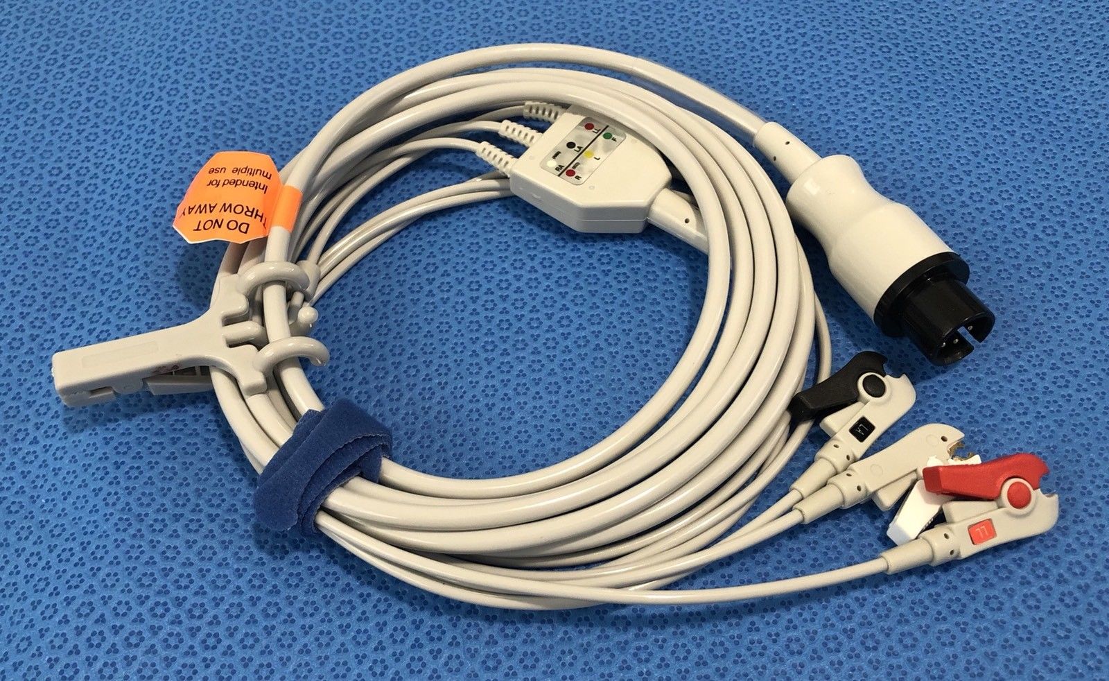 ECG EKG Cable AAMI 6 Pin 3 Leads Grabber AHA - Same Day Shipping - US Located DIAGNOSTIC ULTRASOUND MACHINES FOR SALE
