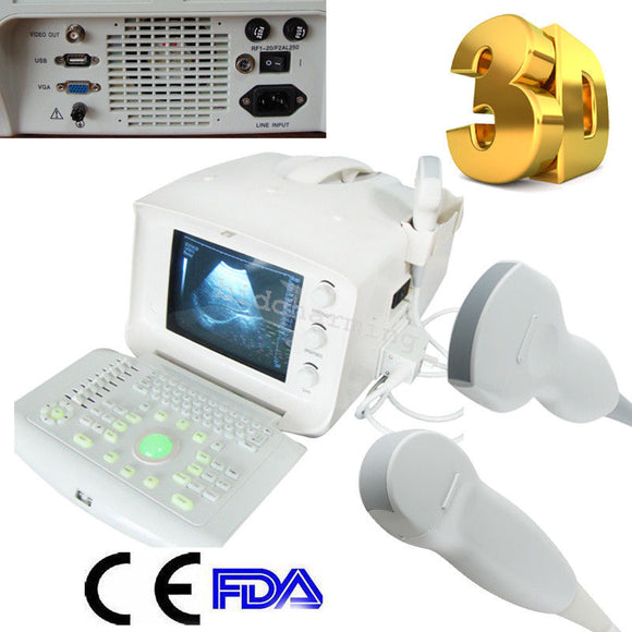 sale Portable Ultrasound Scanner machine Convex + micro-convex probe +3D version 190891736482
