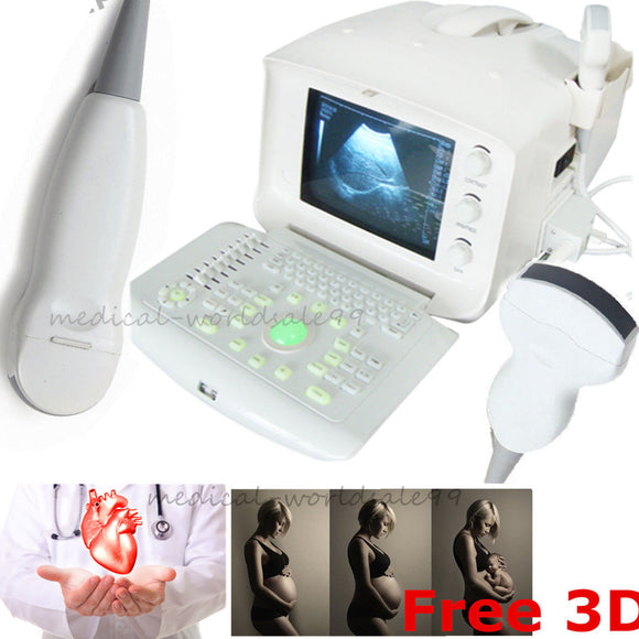 Digital Ultrasound Scanner Ultrasonic Machine Convex  Micro-Cardiac 2Probe 3D A+ 190891391452