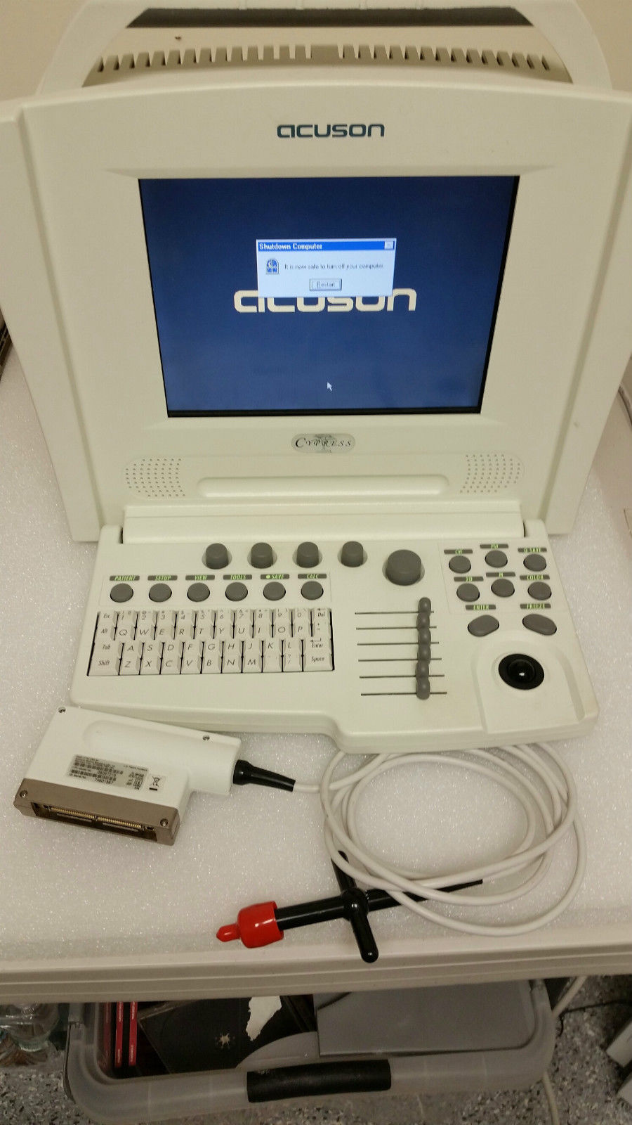 Acuson Cypress Cardiac Vascular Ultrasound Machine Rev 14 + CW, 3V2c, 7L3 Probe DIAGNOSTIC ULTRASOUND MACHINES FOR SALE