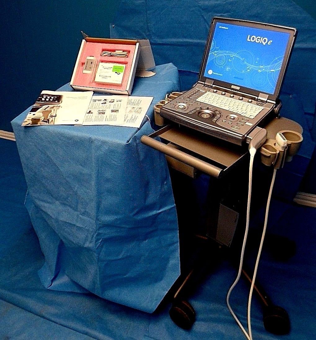 GE Logiq e Ultrasound software version R6.0.5  w/ GE 8l-RS DOM 2010 DIAGNOSTIC ULTRASOUND MACHINES FOR SALE