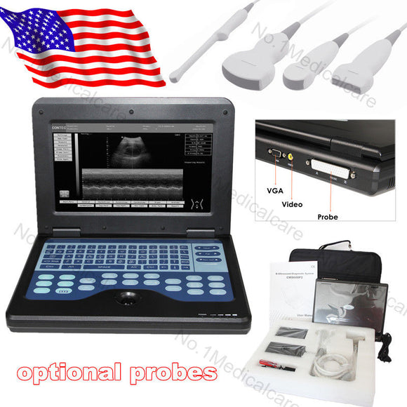Portable laptop machine digital ultrasound scanner+probe for human,USA Warehouse