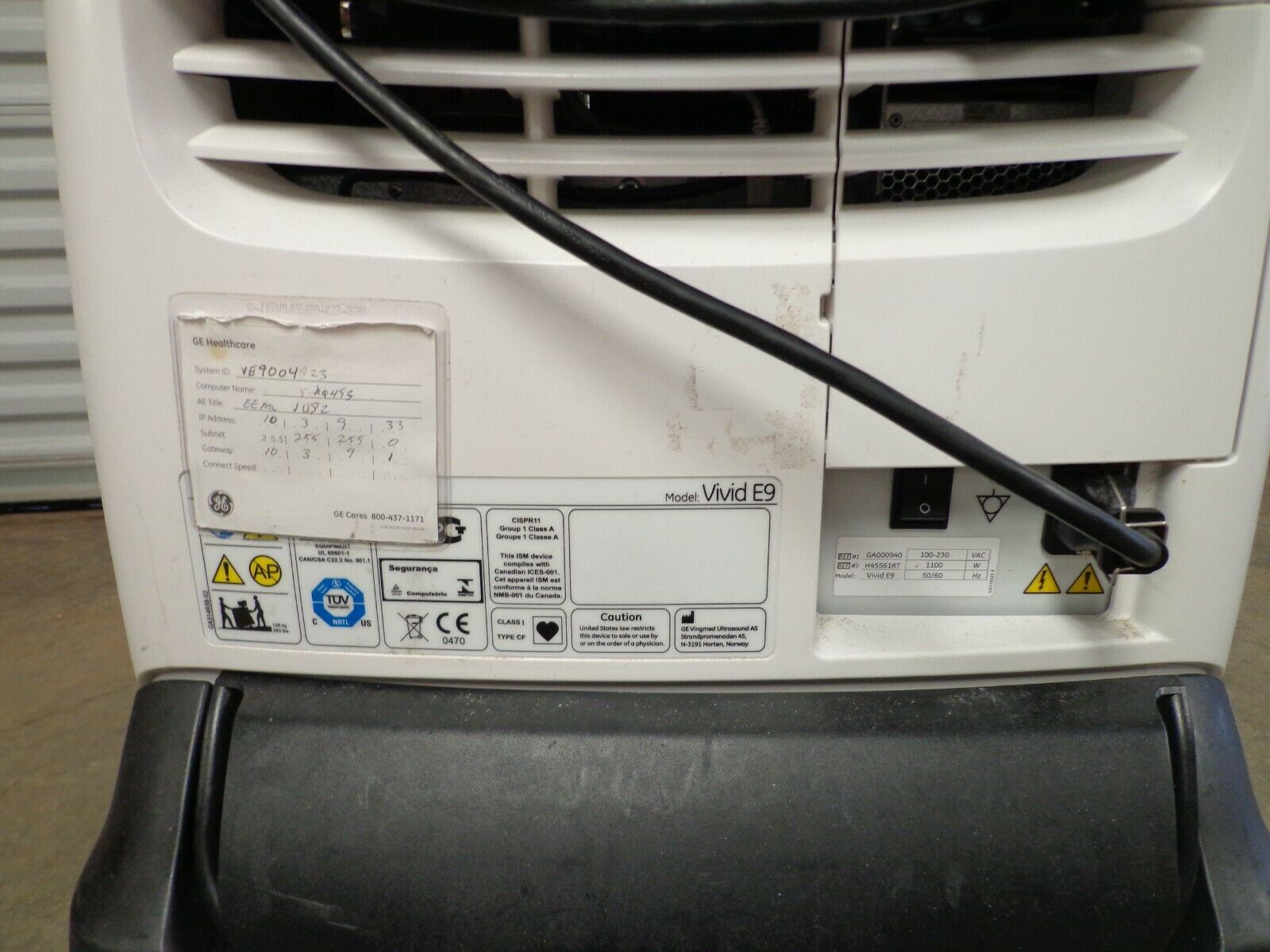 GE VIVID E9 Ultrasound System M5S Probe Color Roll DIAGNOSTIC ULTRASOUND MACHINES FOR SALE