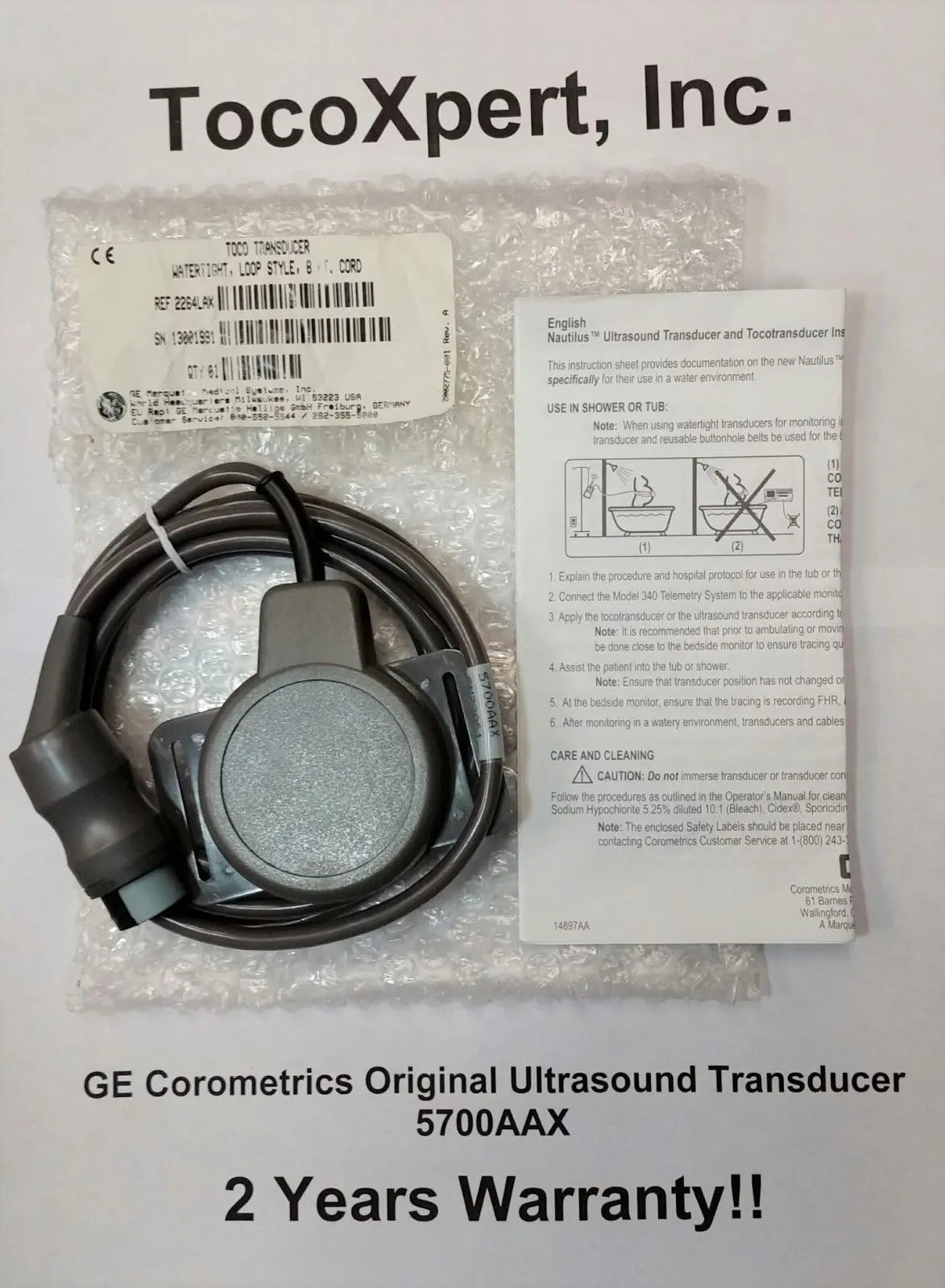 GE Corometrics Ultrasound Transducer 5700AAX -$349 - LIFETIME Warranty Brand NEW DIAGNOSTIC ULTRASOUND MACHINES FOR SALE