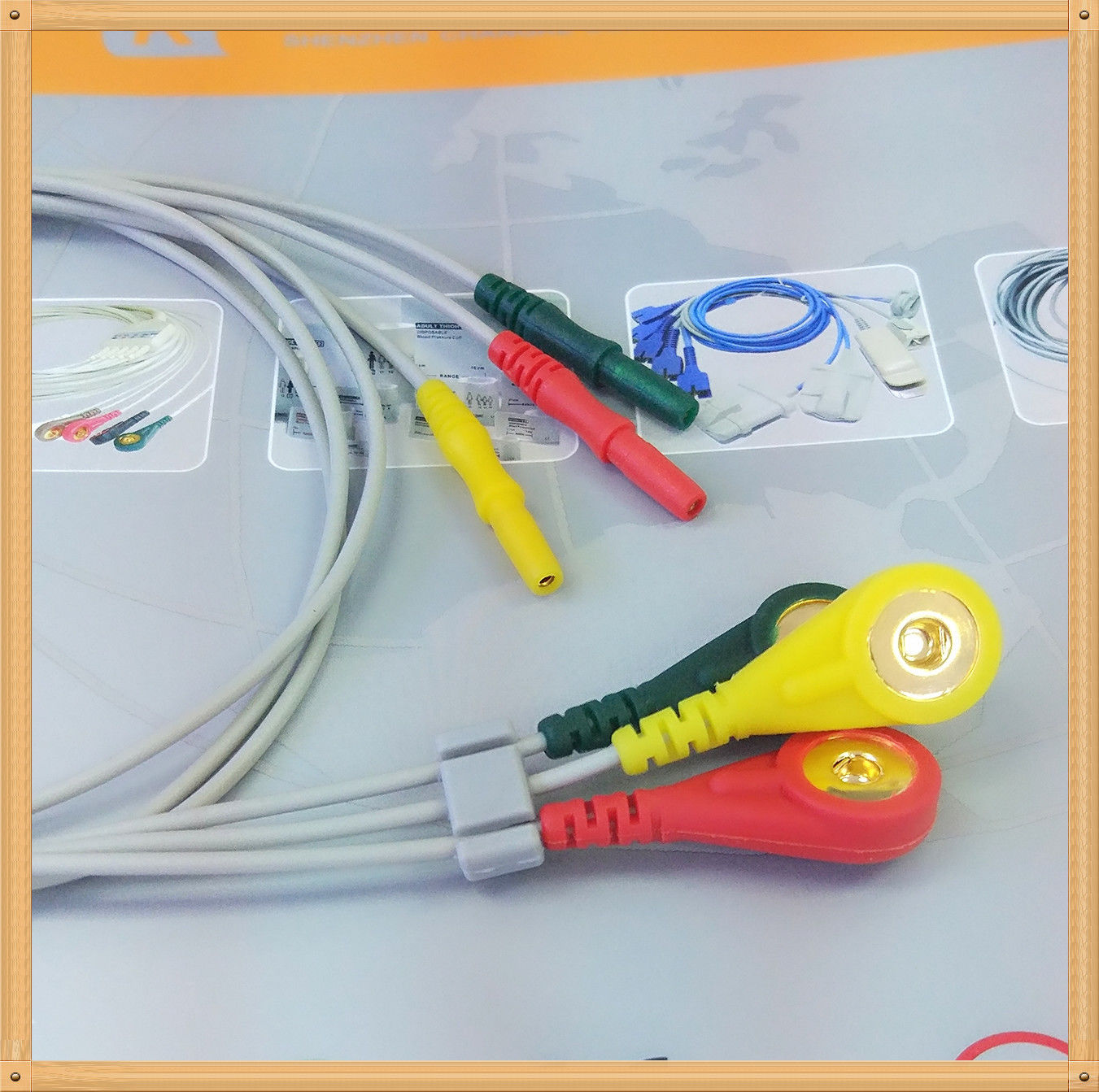 Din Style Safety ECG Leadwires,0.6m 3 Leads,Snap IEC DIAGNOSTIC ULTRASOUND MACHINES FOR SALE