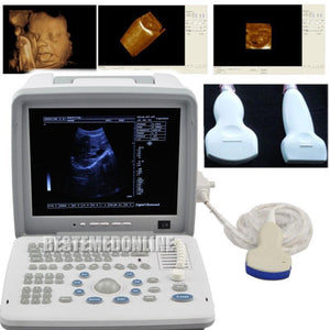 Portable Ultrasound Scanner System Convex  Linear 2 Probes  2 CONNECTORS 3D