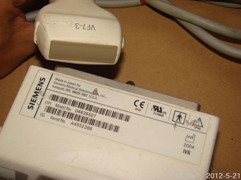 No Test SIEMENS VF7-3 Antares Linear Ultrasoud Transducer Probe For Spare Parts DIAGNOSTIC ULTRASOUND MACHINES FOR SALE