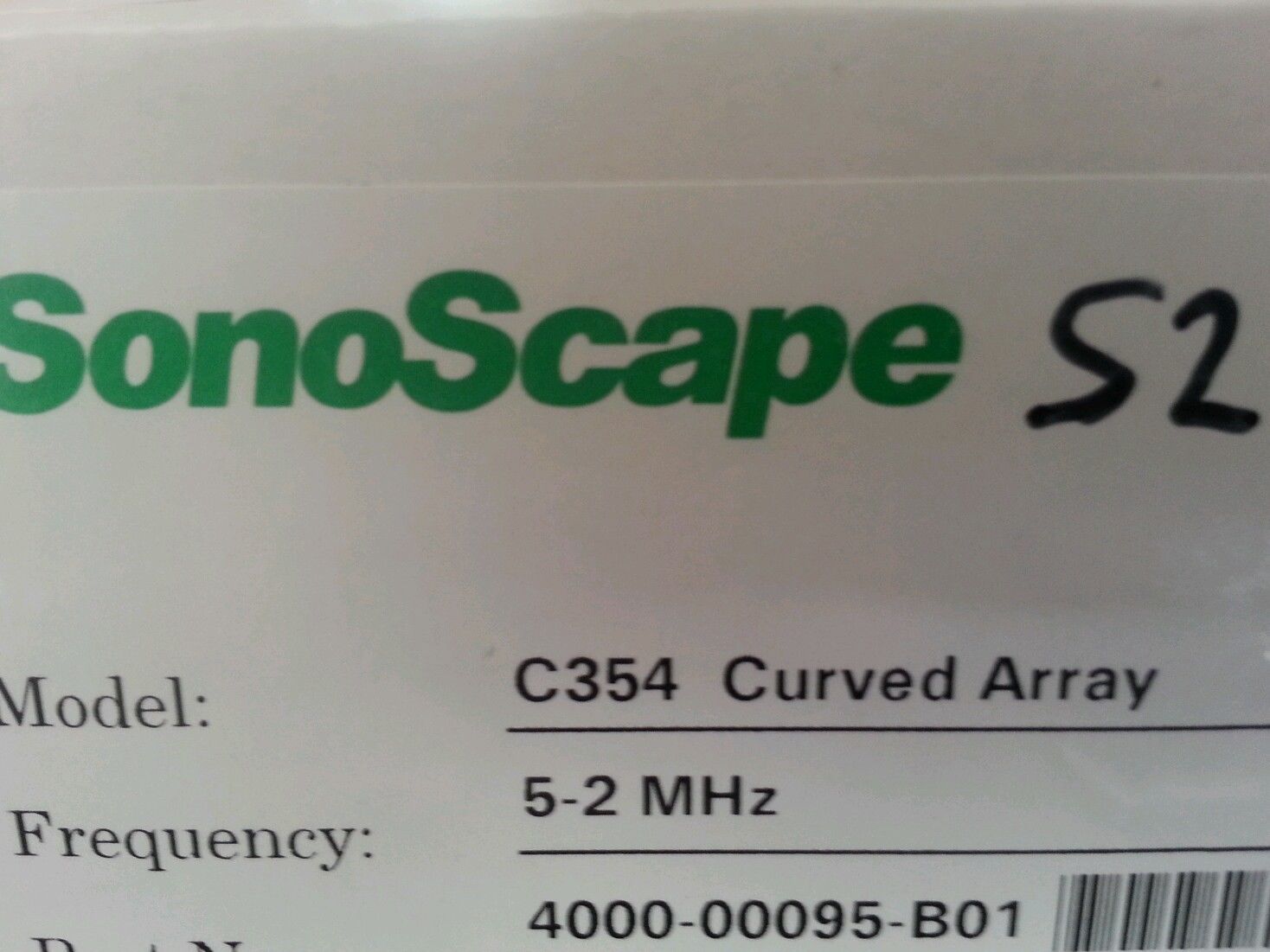 Sonoscape C354 Curved Array Ultrasound Probe / Transducer DIAGNOSTIC ULTRASOUND MACHINES FOR SALE