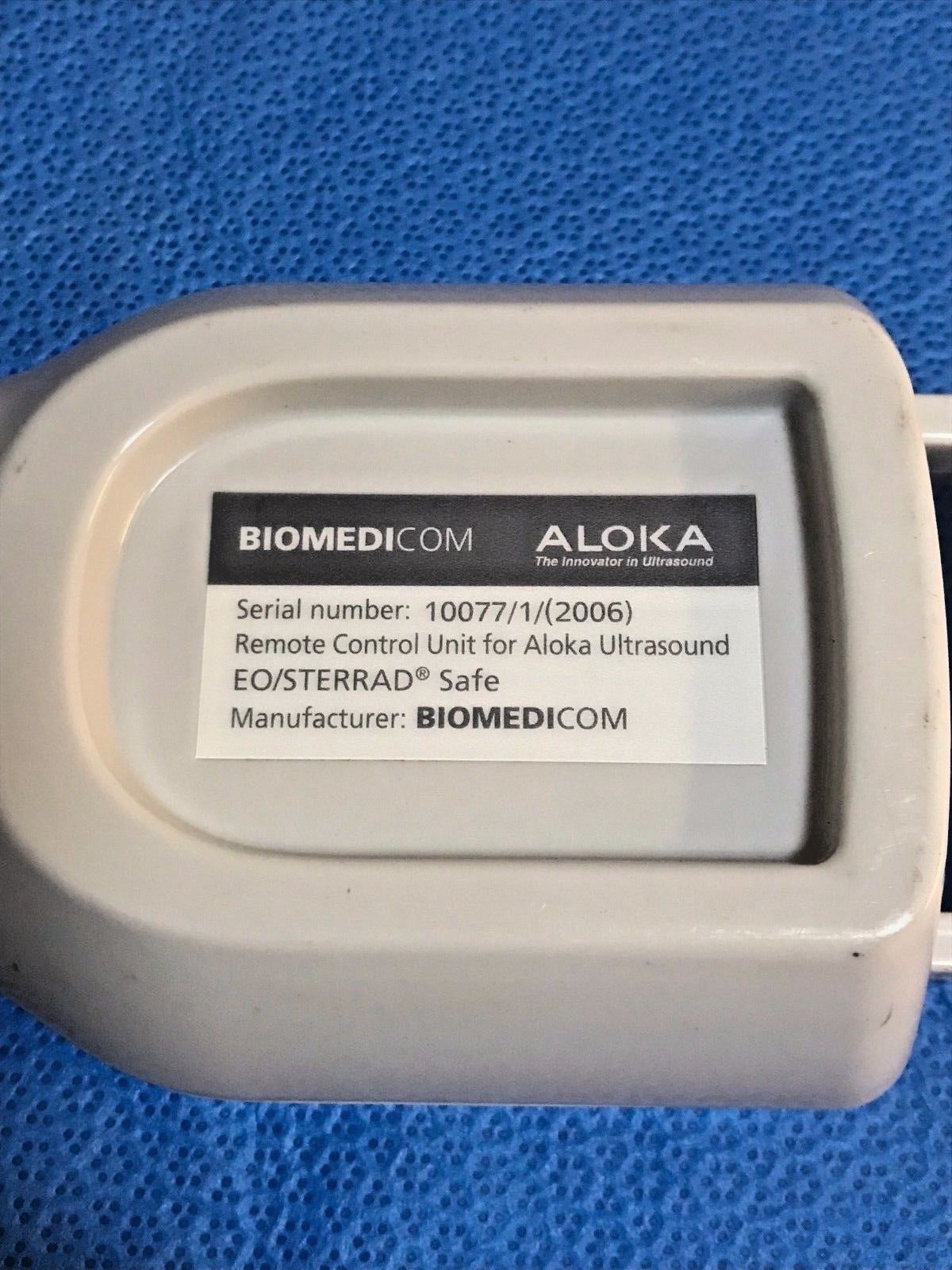 Aloka / Biomedicom Ultrasound Remote Control Unit, Imaging, OB/GYN DIAGNOSTIC ULTRASOUND MACHINES FOR SALE