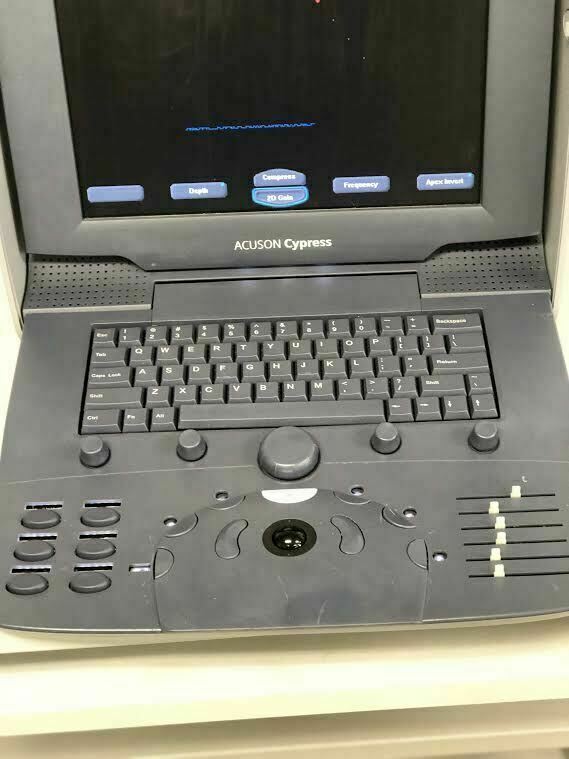 Siemens Acuson Cypress Portable Ultrasound Machine with 7V3c Probe Transducer DIAGNOSTIC ULTRASOUND MACHINES FOR SALE