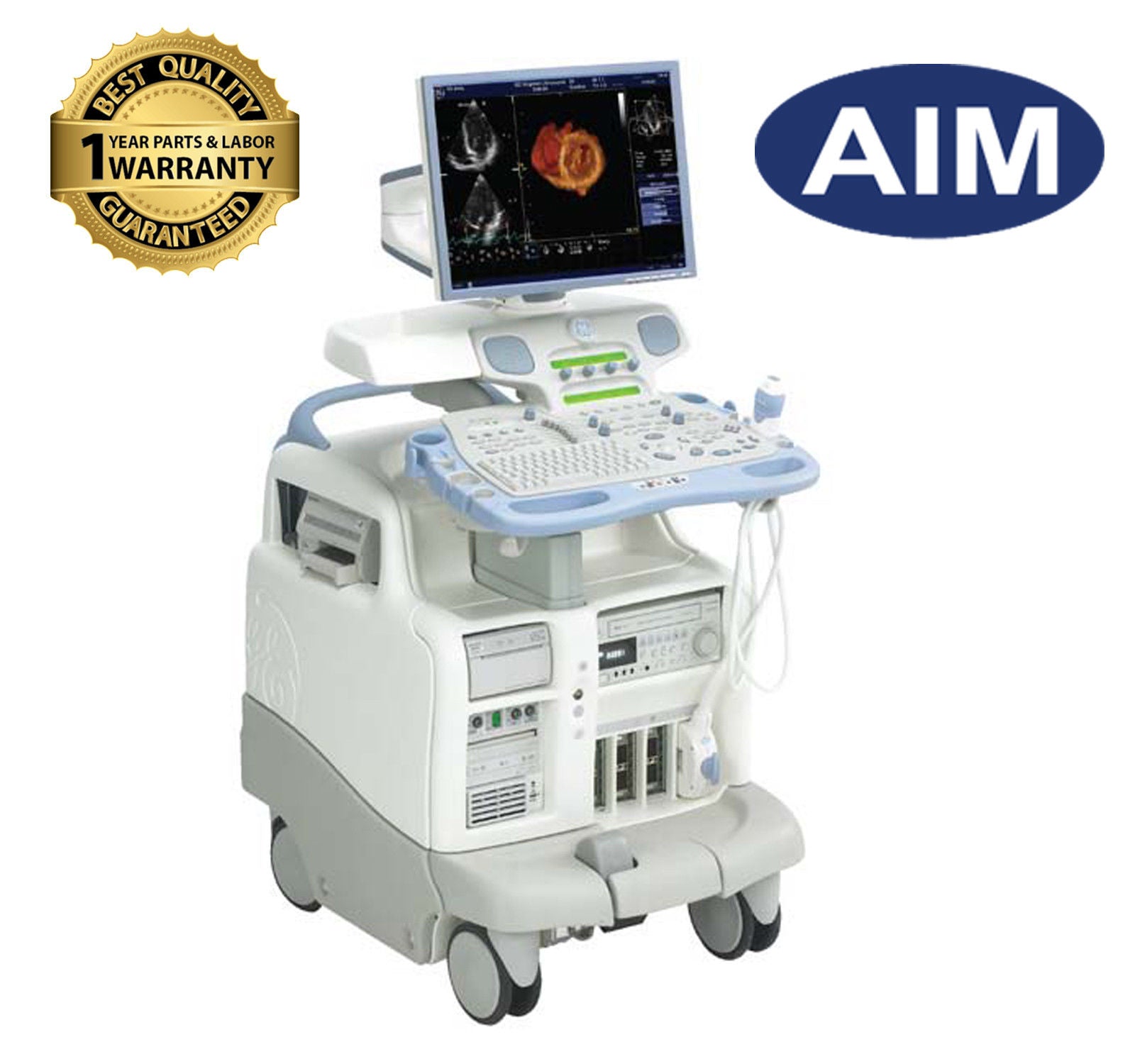 GE Vivid 7 Ultrasound Dimension w/Cardiac Probe & Flat Panel |1 Yr Warranty DIAGNOSTIC ULTRASOUND MACHINES FOR SALE