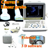 CE Medical Clinic 3D Portable Ultrasound Scanner Machine CONVEX+Linear 2 probes 190891762528
