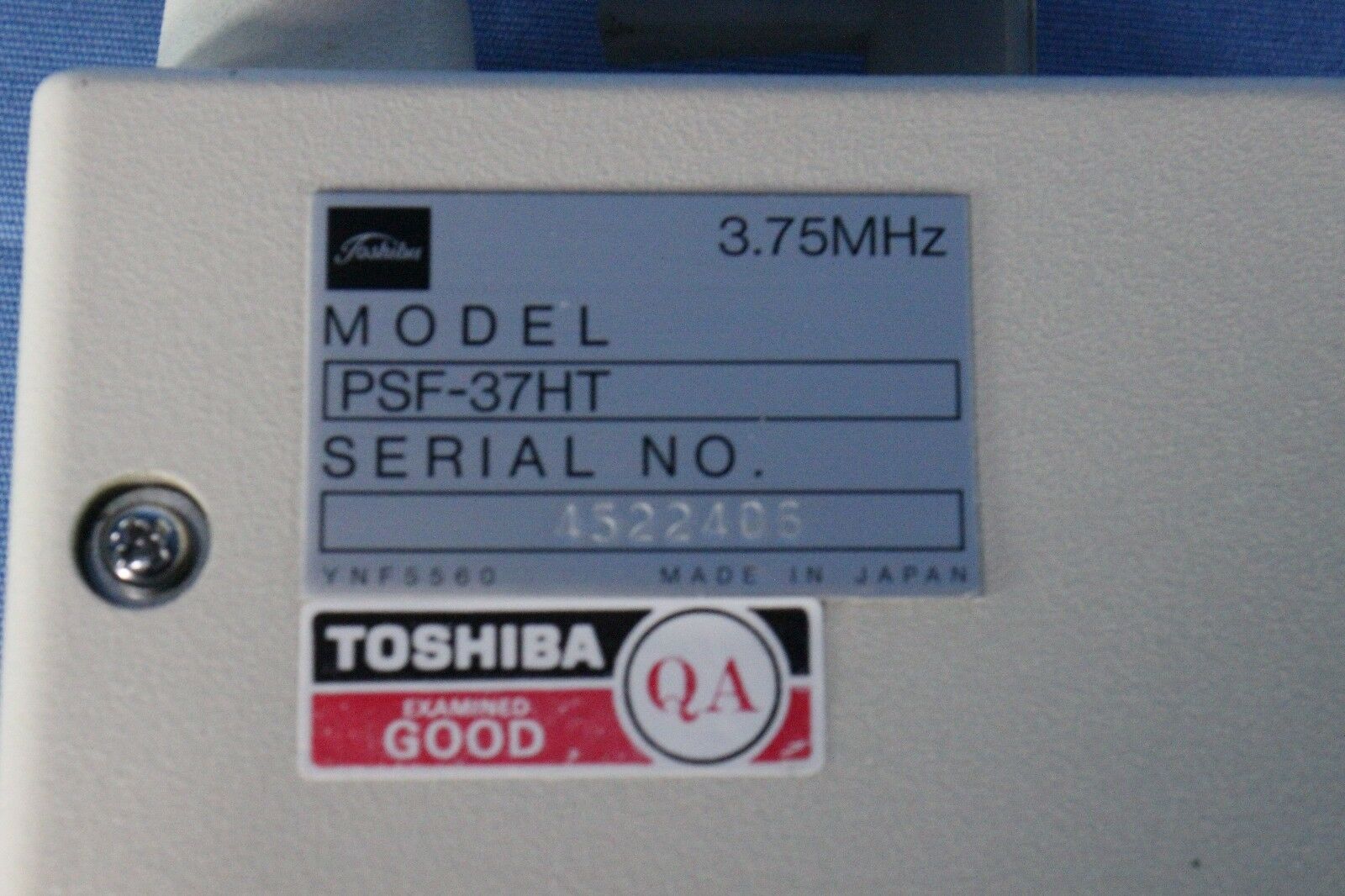 Toshiba PSF-37HT Ultrasound Transducer 3.75MHz Ultrasound Probe with Warranty DIAGNOSTIC ULTRASOUND MACHINES FOR SALE