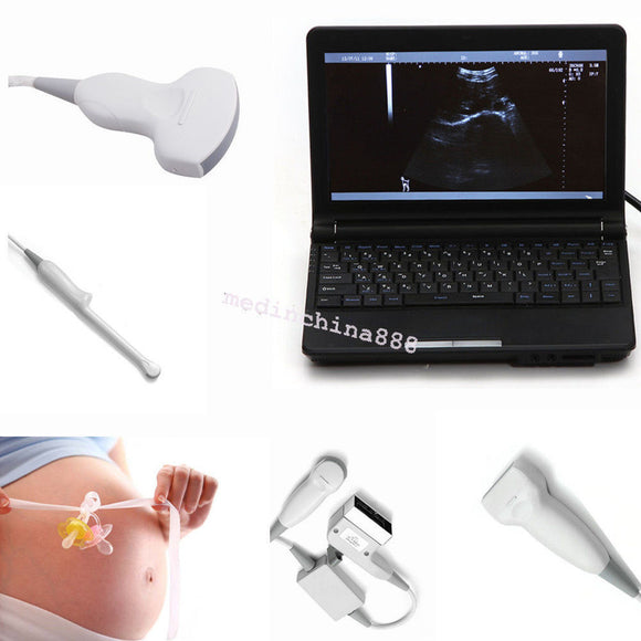 New 10.1'' Ultrasound Scanner With Convex+Linear+Transvaginal+Micro-convex Probe