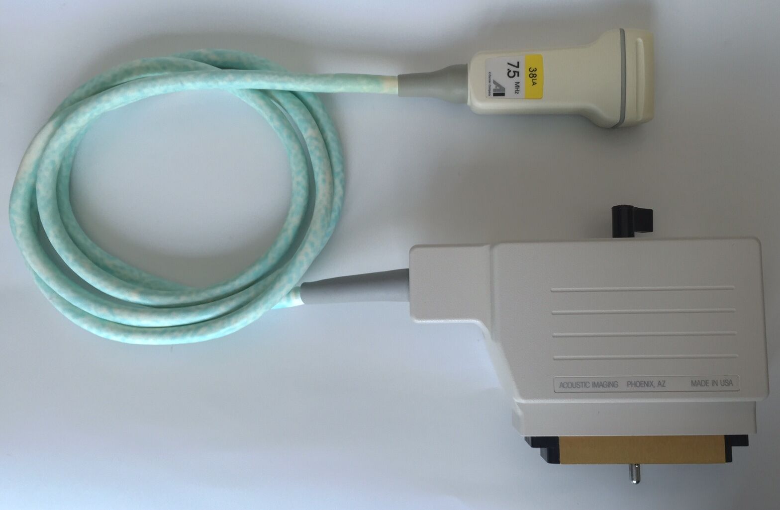 ACOUSTIC IMAGING 38LA 7.5 MHz.ULTRASOUND TRANSDUCER PROBE Used ~ full-tested DIAGNOSTIC ULTRASOUND MACHINES FOR SALE