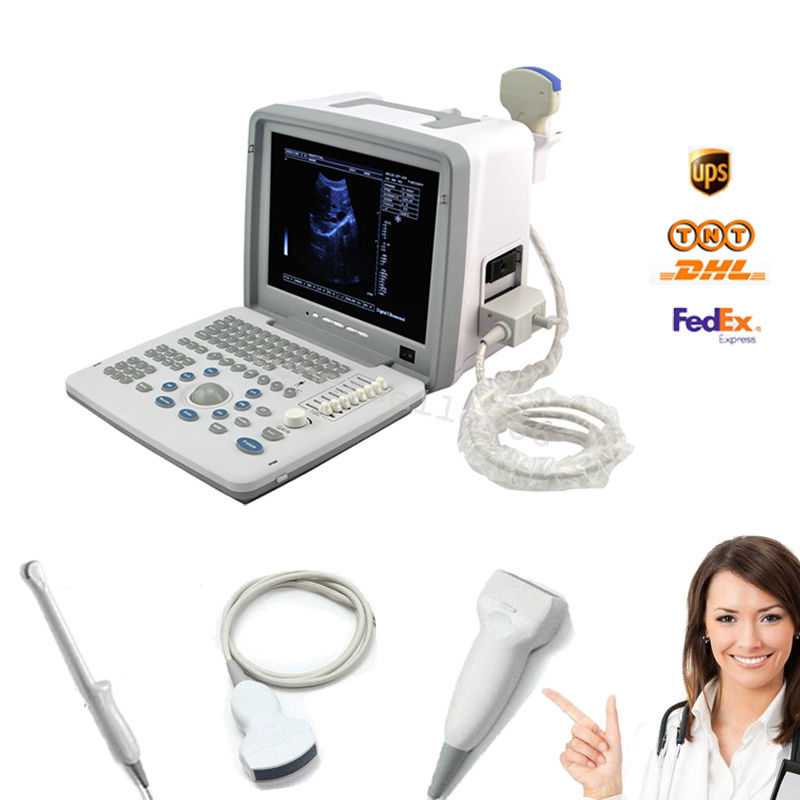 Digital LCD Ultrasound Scanner & Convex,Transvaginal, Linear 3 Probes & Gift 3D DIAGNOSTIC ULTRASOUND MACHINES FOR SALE