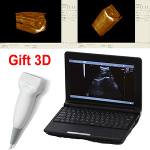 LCD Digital Laptop 10.1''Ultrasound Scanner Machine with 7.5MHz Linear Probe 3D 190891804433