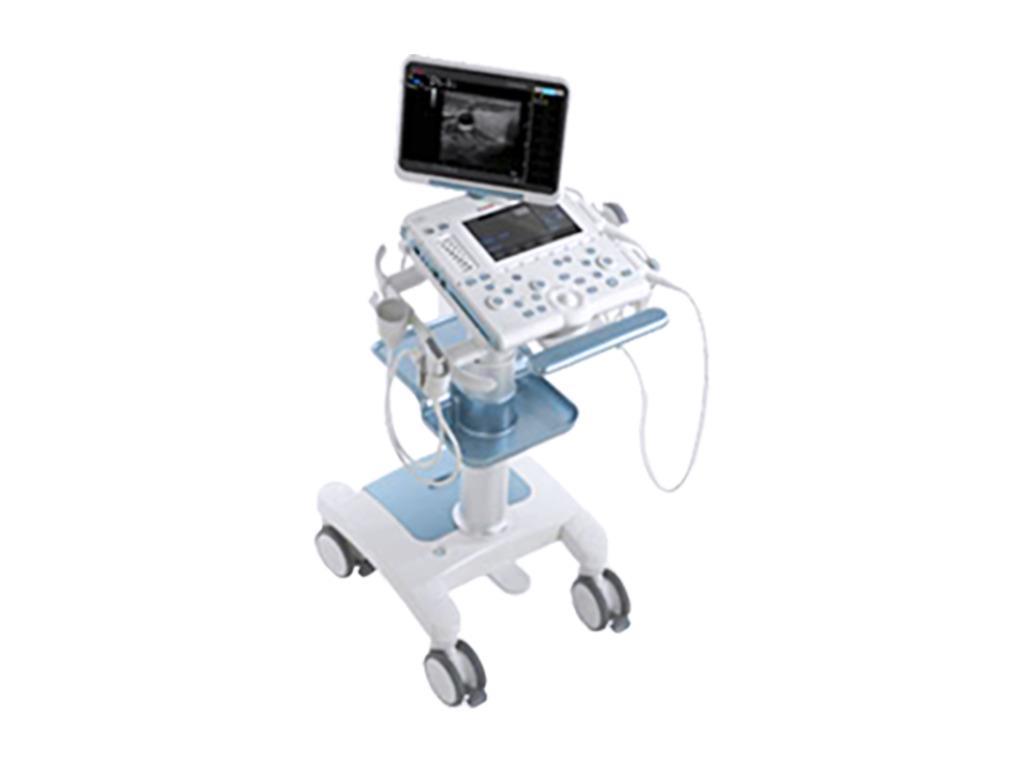 a medical device ultrasound with a monitor on top of it