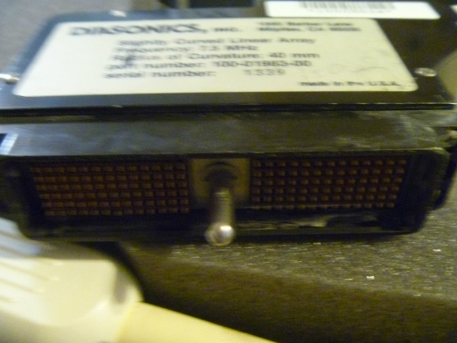 DIASONICS 7.5MHZ Slightly CURVED LINEAR ARRAY PROBE 100-01983-00 transducer DIAGNOSTIC ULTRASOUND MACHINES FOR SALE